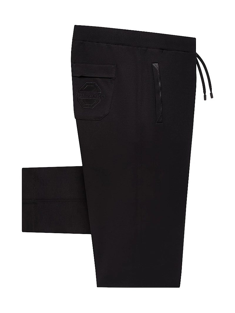 Cotton and Silk Blend Jogging Trousers