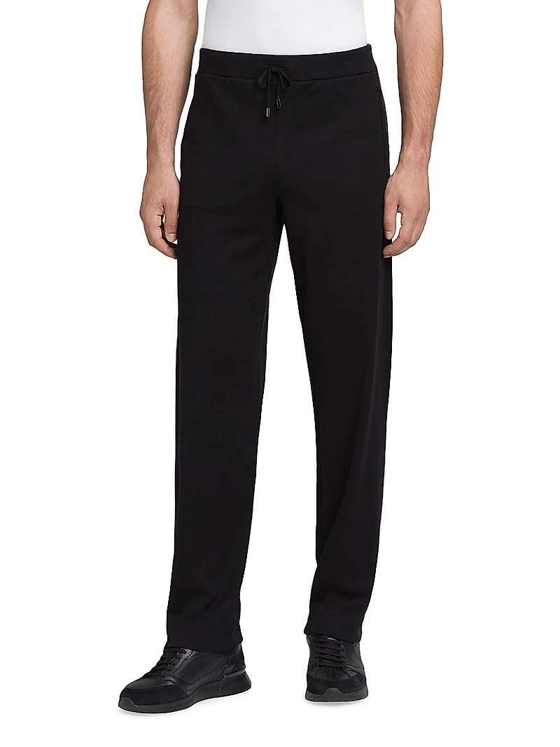 Cotton and Silk Blend Jogging Trousers