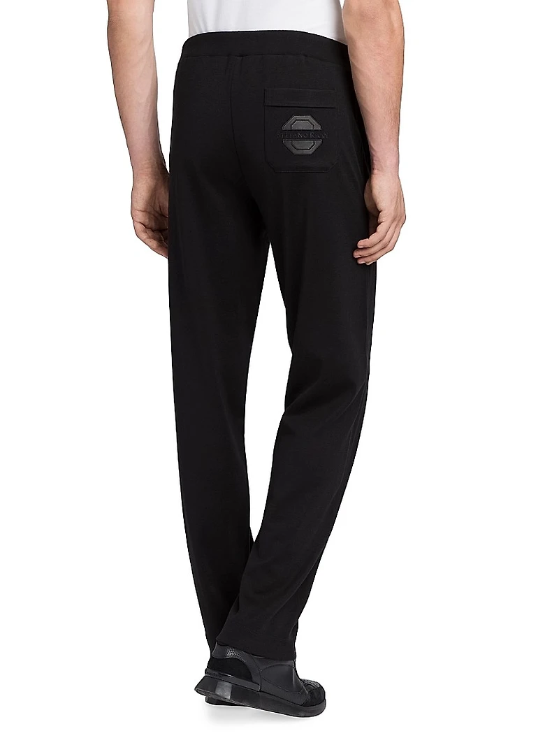 Cotton and Silk Blend Jogging Trousers