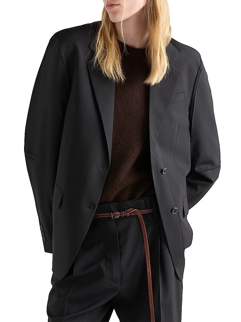 Single-Breasted Jacket Superfine Wool