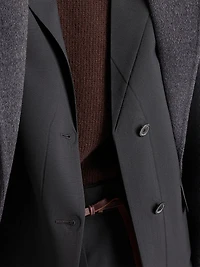 Single-Breasted Jacket Superfine Wool