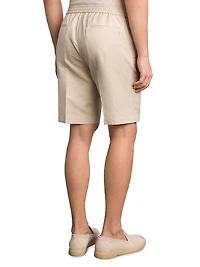 Refined Linen-Silk Bermuda Shorts