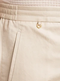 Refined Linen-Silk Bermuda Shorts