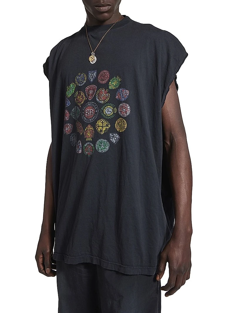 Spiral Crest Sleeveless T-Shirt