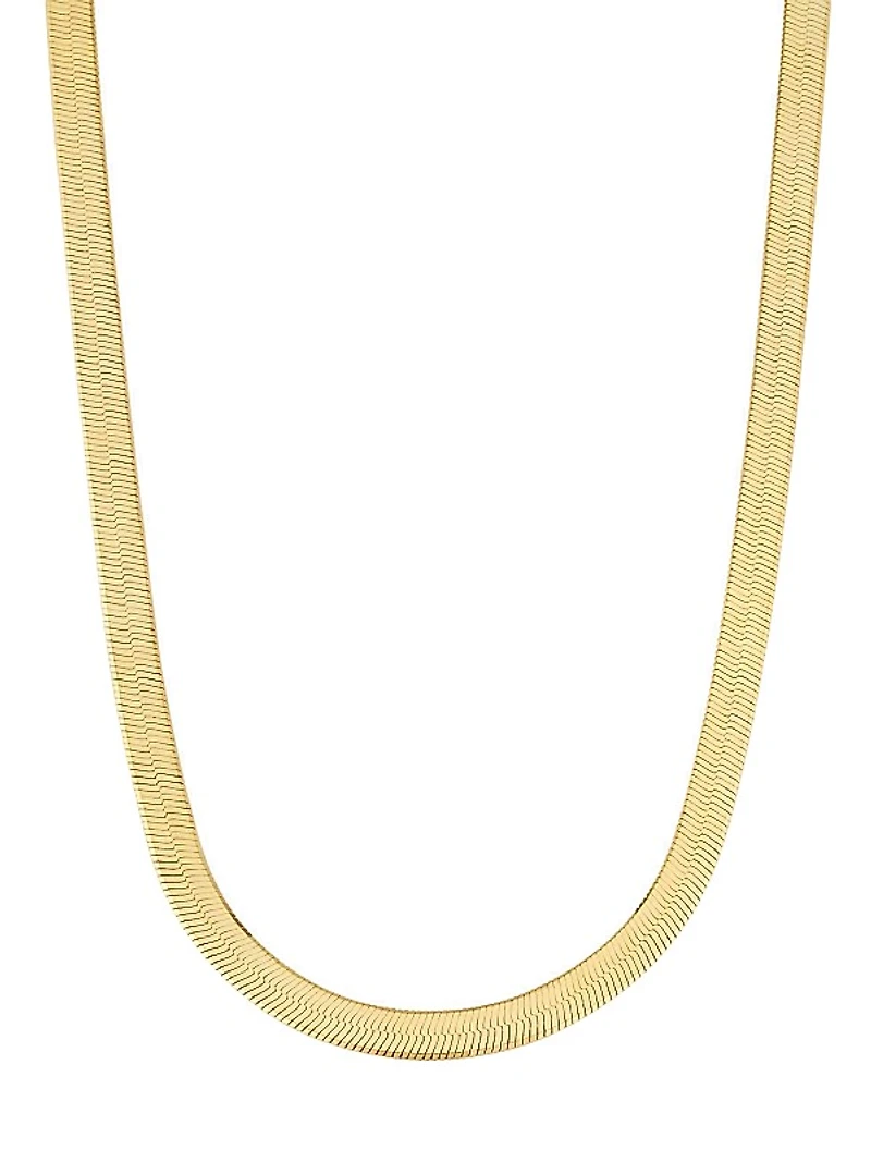 14K Yellow Gold Park Avenue Statement Herringbone Choker