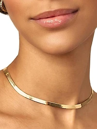 14K Yellow Gold Park Avenue Statement Herringbone Choker