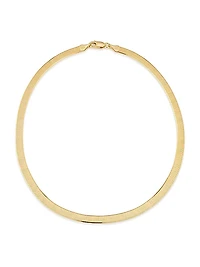 14K Yellow Gold Park Avenue Statement Herringbone Choker