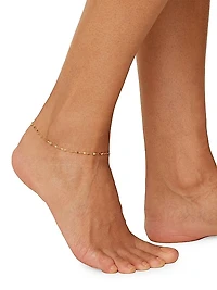 14K Yellow Gold Cabaret Chain Anklet