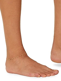 14K Yellow Gold Cabaret Chain Anklet