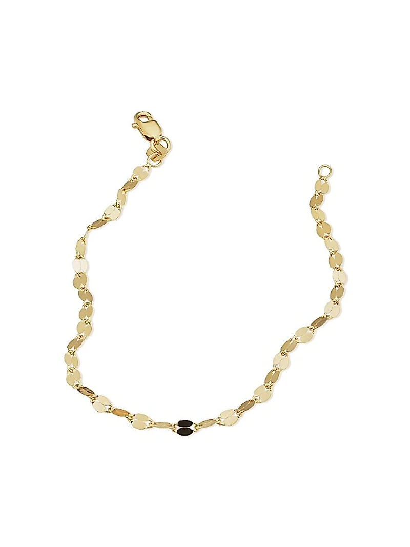 14K Yellow Gold Cabaret Chain Anklet