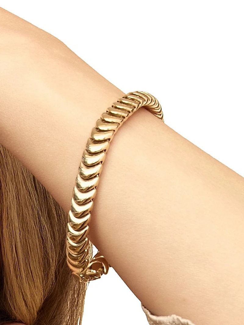 14K Yellow Gold Cobra Bracelet