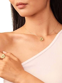 14K Yellow Gold Icon Heart Pendant Necklace