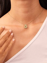 14K Yellow Gold Icon Heart Pendant Necklace