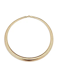 14K Yellow Gold Mesh Glamour Graduated Necklace