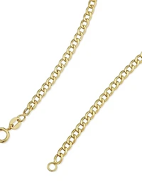 14K Yellow Gold Dazzle Me Curb Bracelet