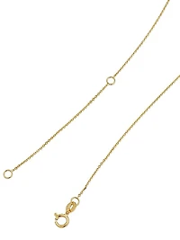 14K Yellow Gold Retro Heart Pendant Necklace