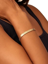 14K Yellow Gold Chevron Bracelet