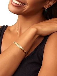 14K Yellow Gold Chevron Bracelet