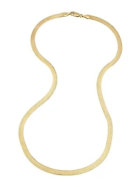 14K Yellow Gold Park Avenue Statement Herringbone Necklace