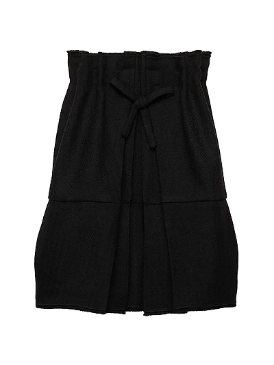 Short Chevron Wool Dress