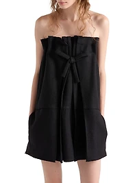 Short Chevron Wool Dress