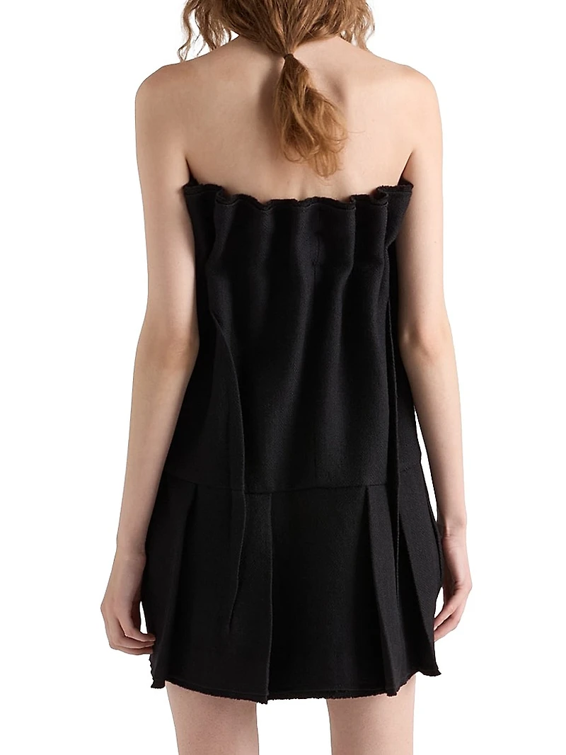 Short Chevron Wool Dress