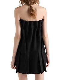 Short Chevron Wool Dress