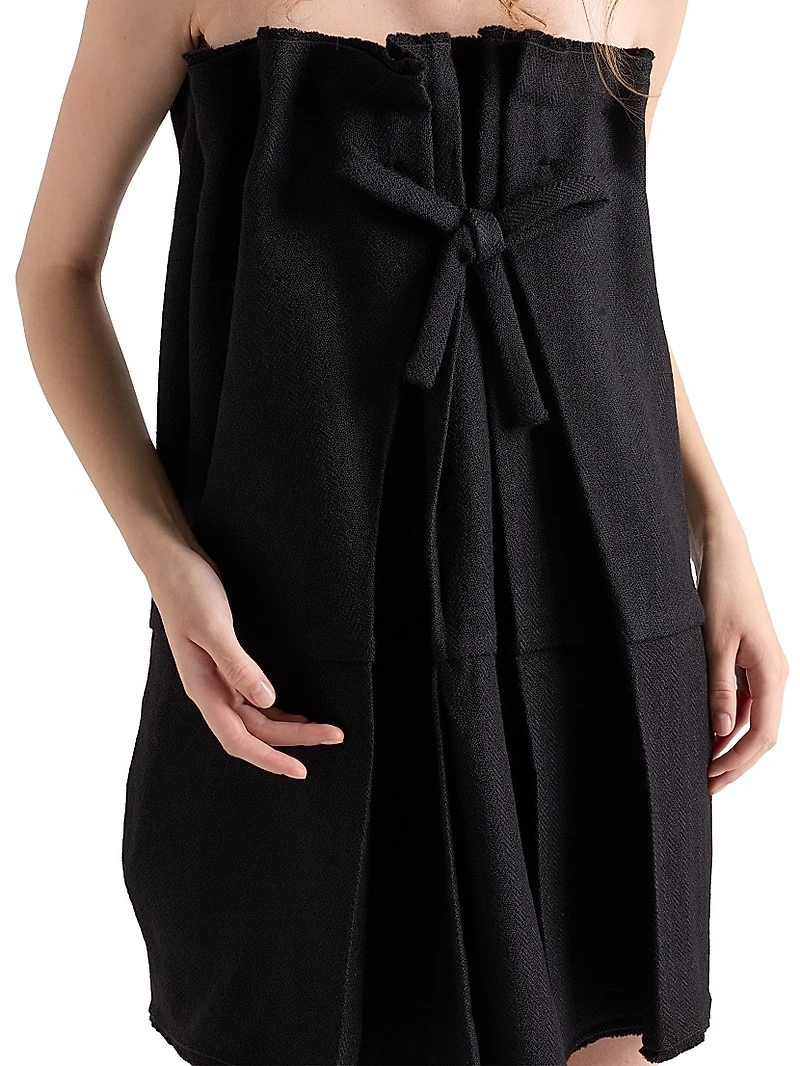 Short Chevron Wool Dress