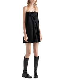 Short Chevron Wool Dress