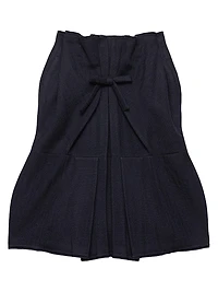 Chevron Wool Midi Skirt