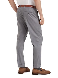 Virgin Wool and Silk Lightweight Hopsack Formal Fit Trousers