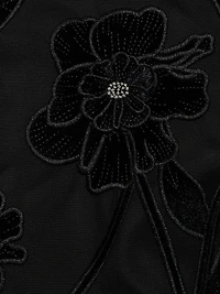 Rory Velvet-Floral Maxi Skirt