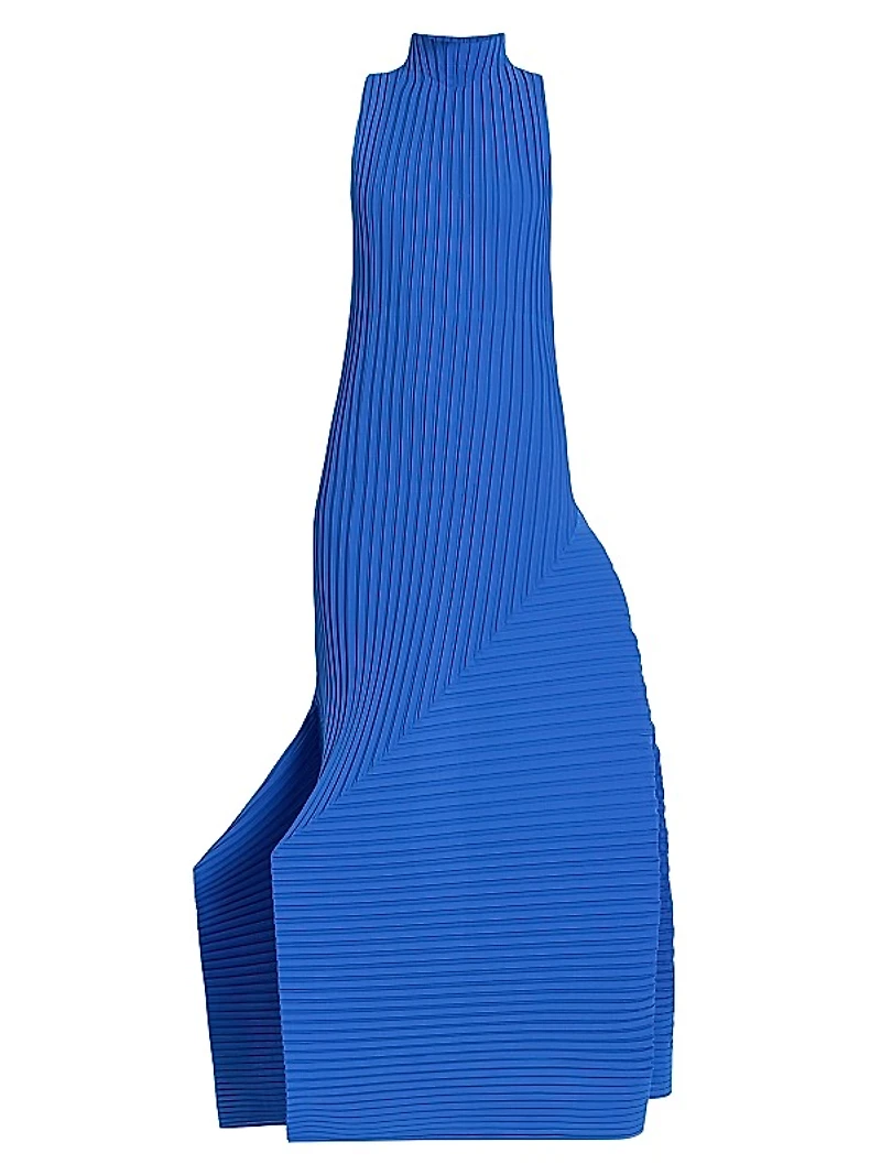 Fold Pleats Sculpted Maxi Dress