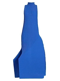 Fold Pleats Sculpted Maxi Dress