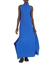 Fold Pleats Sculpted Maxi Dress