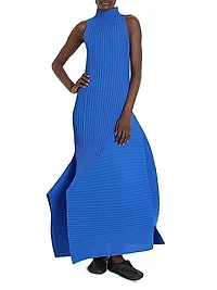 Fold Pleats Sculpted Maxi Dress
