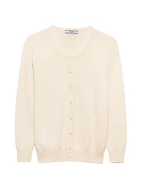 Cotton and Silk Knit Cardigan