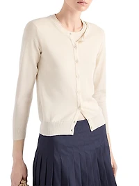 Cotton and Silk Knit Cardigan