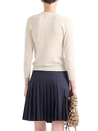 Cotton and Silk Knit Cardigan