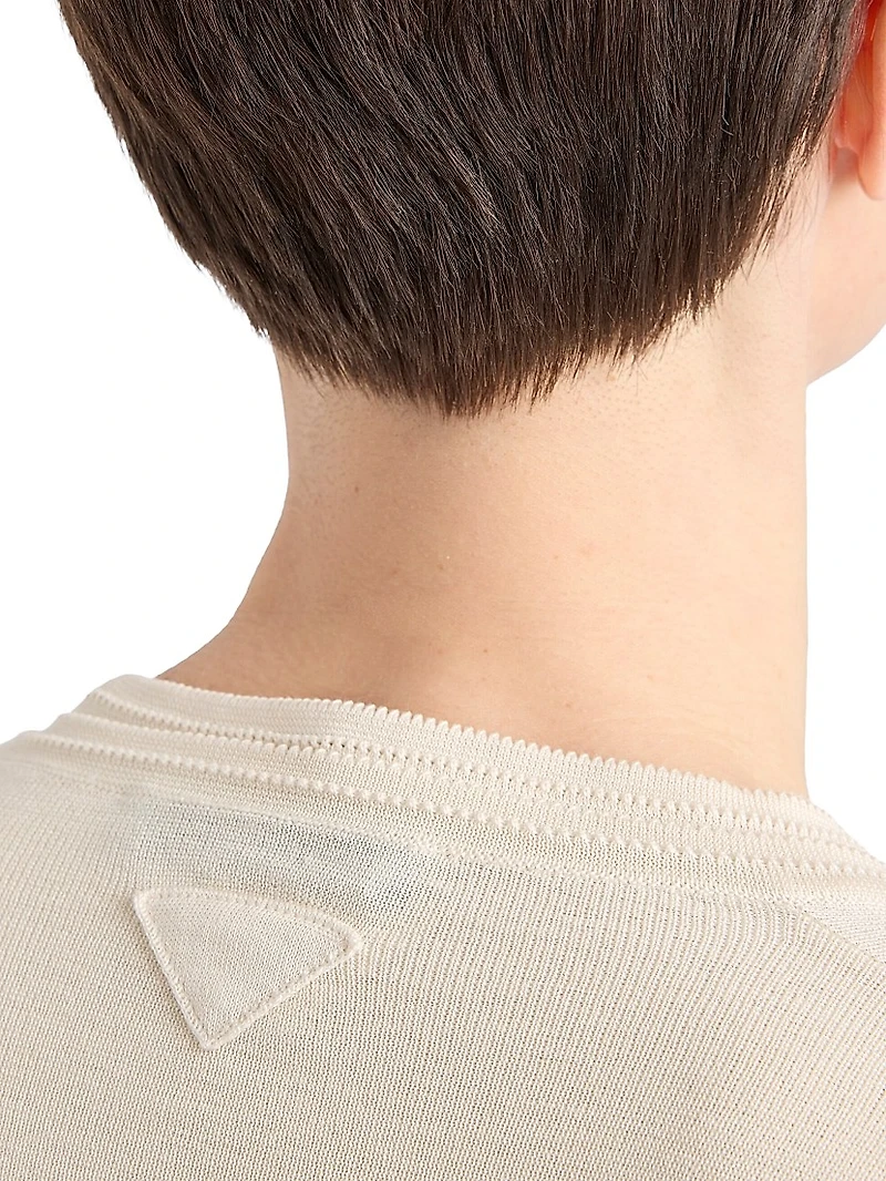 Cotton and Silk Knit Cardigan