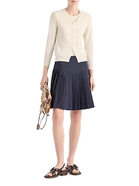 Cotton and Silk Knit Cardigan