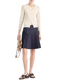 Cotton and Silk Knit Cardigan