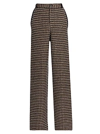 Houndstooth Cashmere Trousers