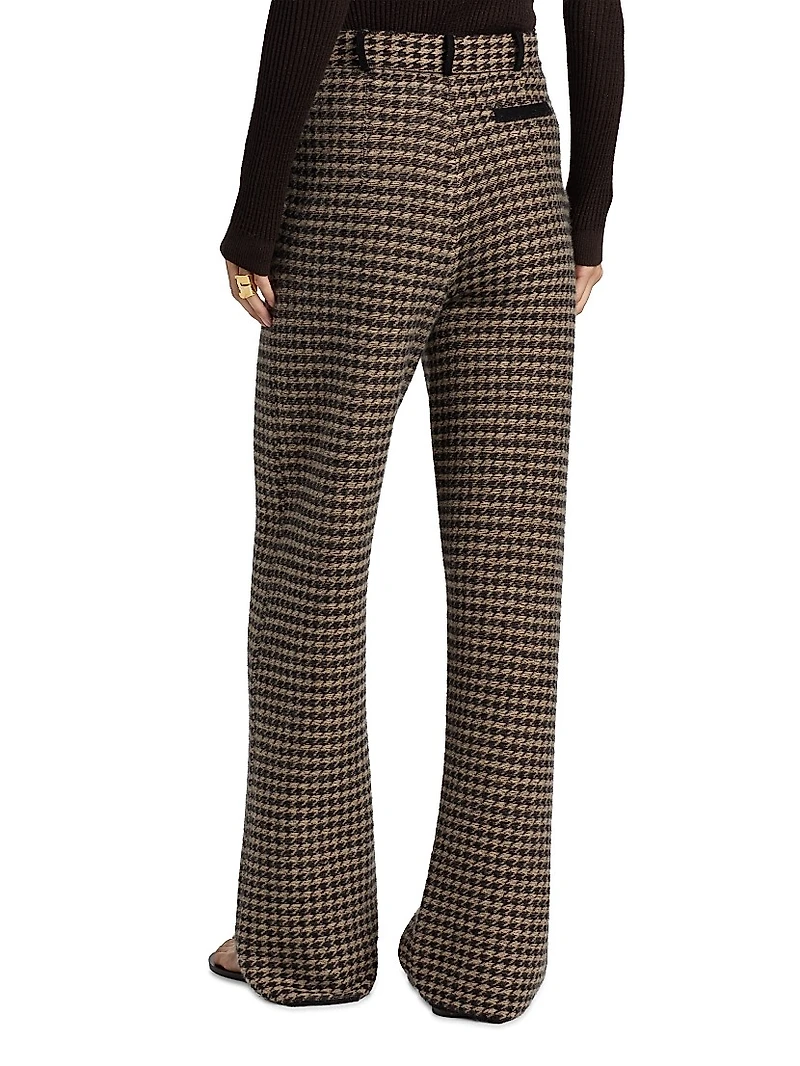 Houndstooth Cashmere Trousers