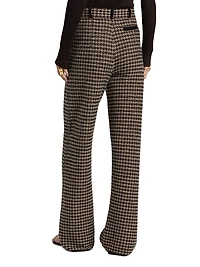 Houndstooth Cashmere Trousers