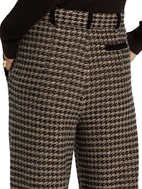 Houndstooth Cashmere Trousers