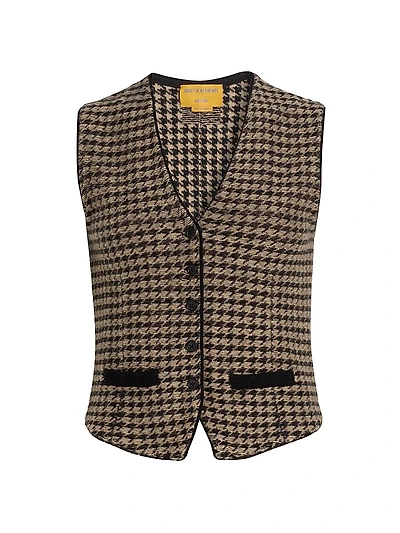 Houndstooth Tailored Vest