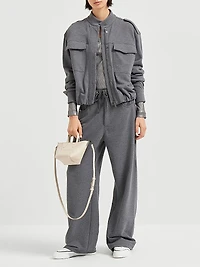 Cotton Smooth French Terry Loose Five Pocket Trousers