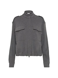 Cotton Smooth French Terry Outerwear Style Sweatshirt