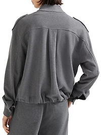 Cotton Smooth French Terry Outerwear Style Sweatshirt